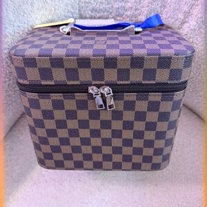 Checkered Cosmetic Case
